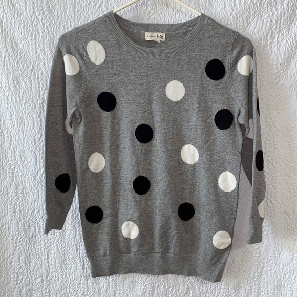Maison Jules 3/4-Sleeve Polka-Dot Sweater - Picture 2 of 6